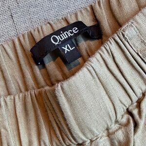 Quince Light Brown Elastic Waist Pants